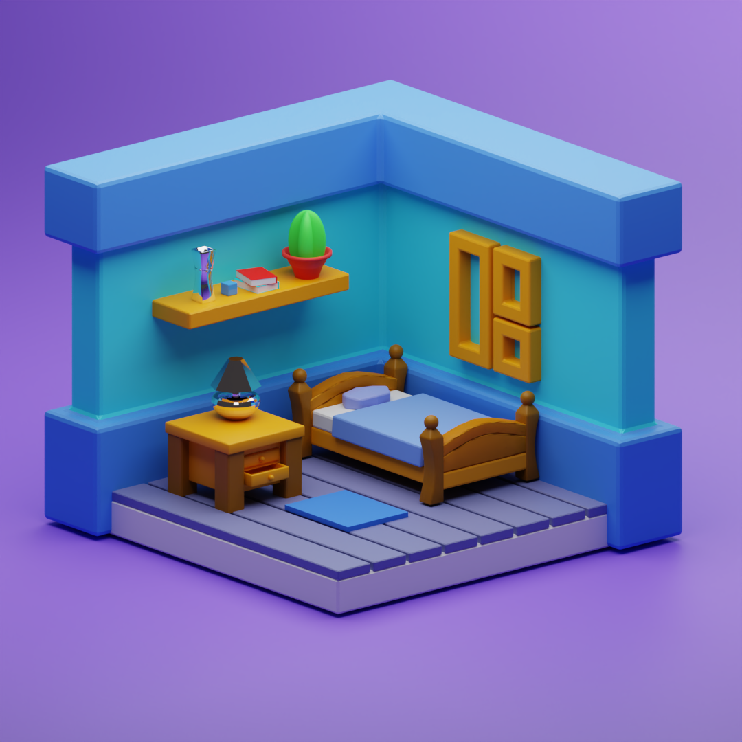 Stylized interior render